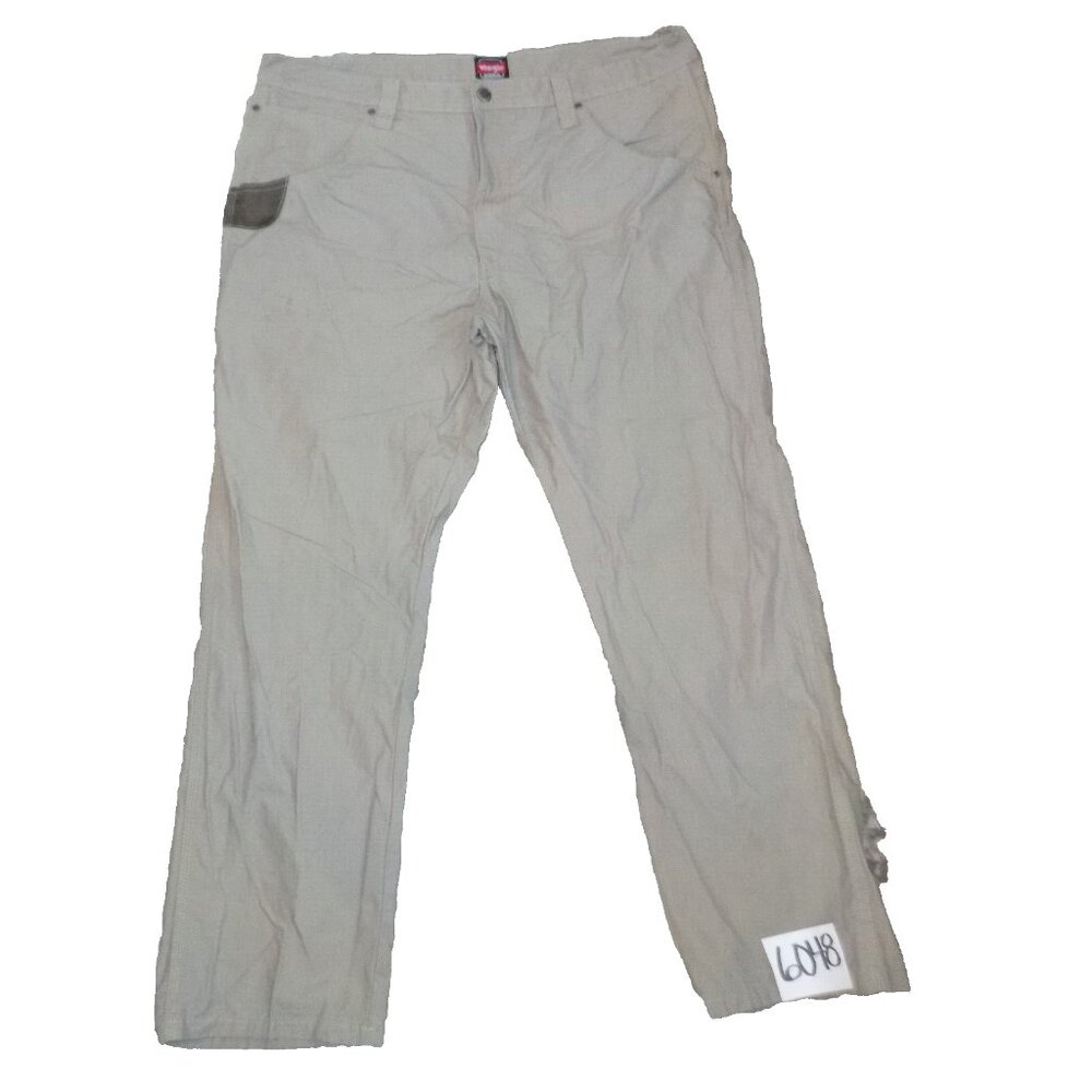 Wrangler Workwear Ripstop Gusseted Hvy Duty 6 Pocket Jeans Mens Size 40 x 30 Tan